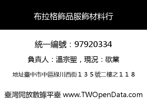布拉格飾品服飾材料行