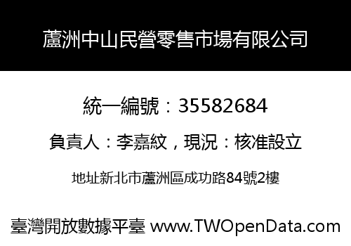 蘆洲中山民營零售市場有限公司