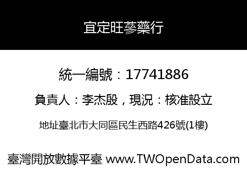 宜定旺蔘藥行