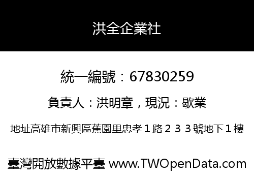洪全企業社