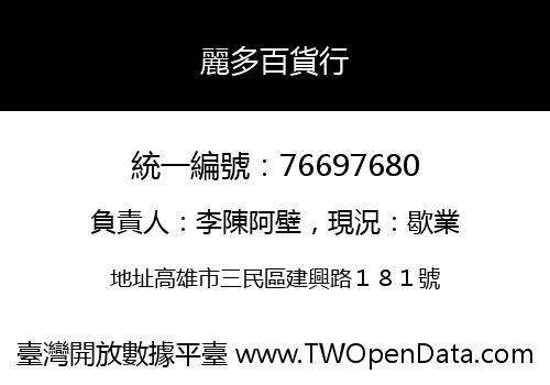 麗多百貨行