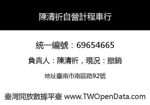 陳清祈自營計程車行