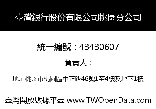 臺灣銀行股份有限公司桃園分公司