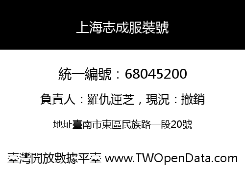 上海志成服裝號