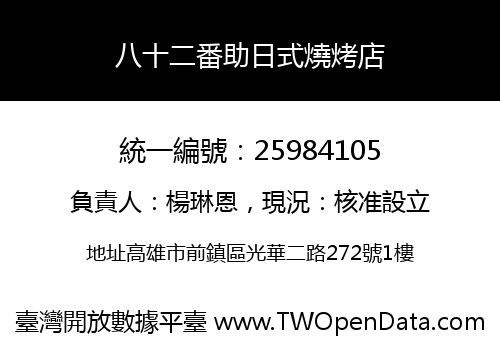 八十二番助日式燒烤店