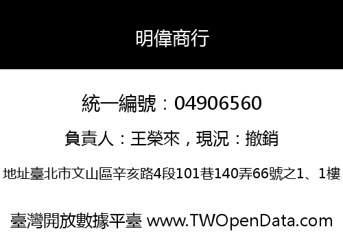 明偉商行