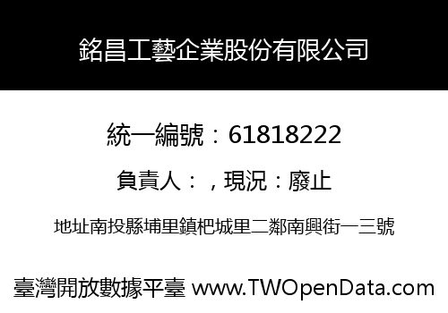 銘昌工藝企業股份有限公司
