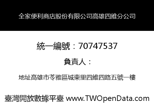 全家便利商店股份有限公司高雄四維分公司
