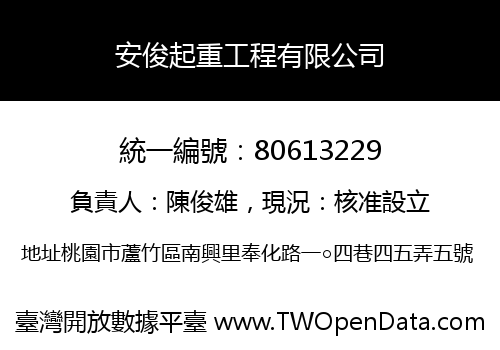 安俊起重工程有限公司