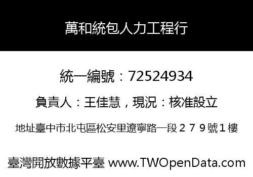 萬和統包人力工程行