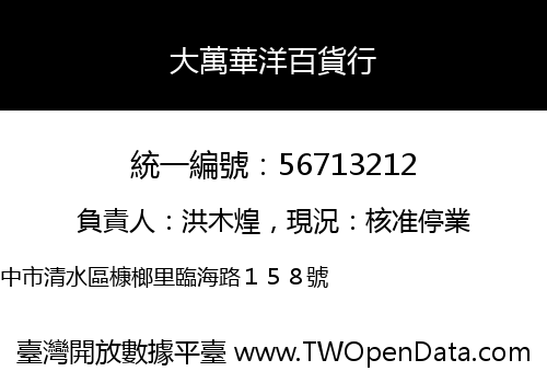 大萬華洋百貨行