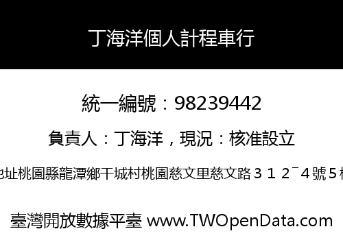 丁海洋個人計程車行