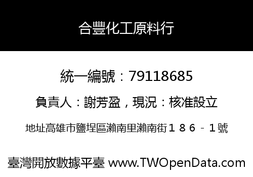 合豐化工原料行