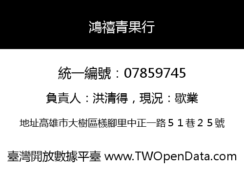 鴻禧青果行