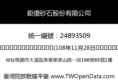 鉅億砂石股份有限公司