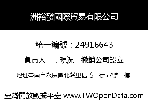 洲裕發國際貿易有限公司