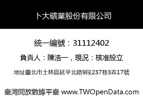 卜大礦業股份有限公司