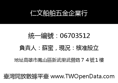 仁文船舶五金企業行