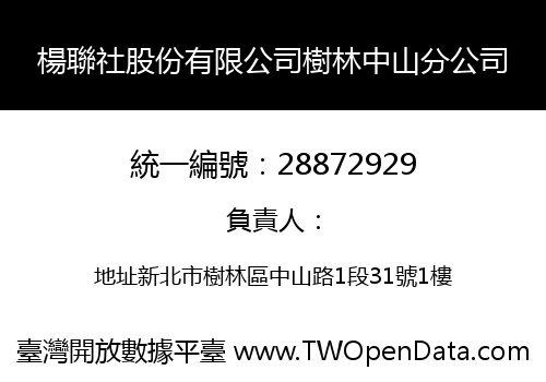 楊聯社股份有限公司樹林中山分公司