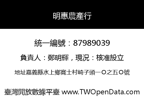 明惠農產行