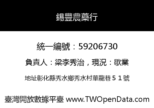 錫豐農藥行