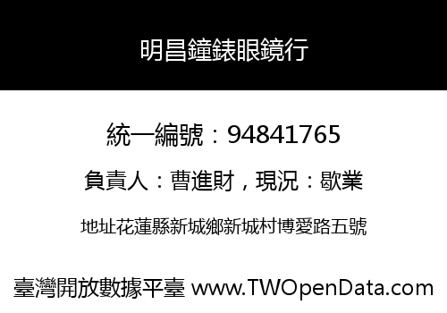 明昌鐘錶眼鏡行