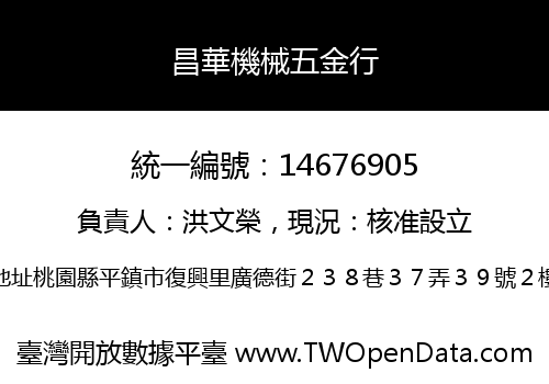 昌華機械五金行