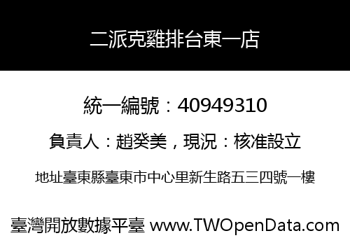 二派克雞排台東一店