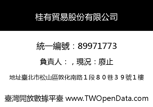 桂有貿易股份有限公司
