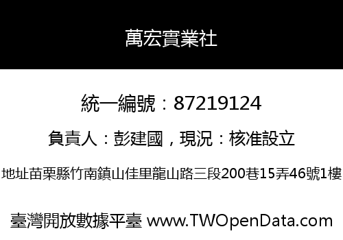 萬宏實業社