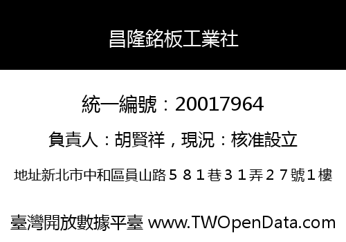 昌隆銘板工業社