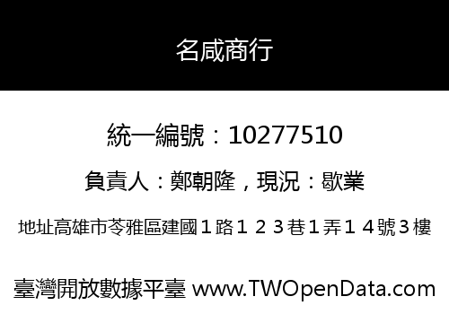 名咸商行