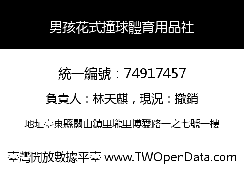 男孩花式撞球體育用品社