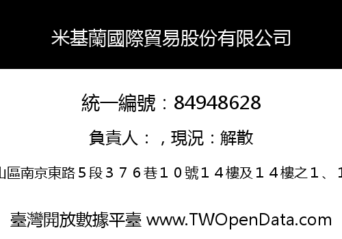 米基蘭國際貿易股份有限公司