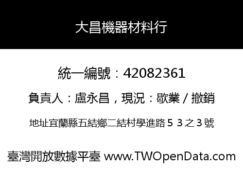 大昌機器材料行