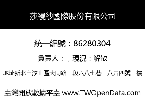 莎縵紗國際股份有限公司