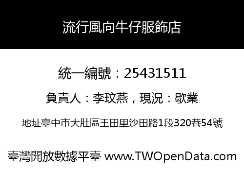 流行風向牛仔服飾店