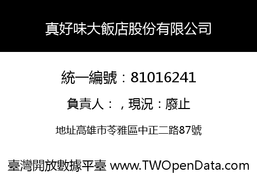 真好味大飯店股份有限公司