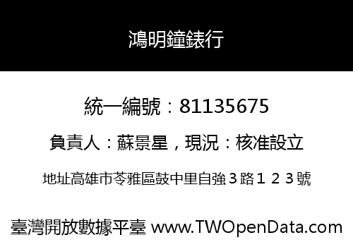 鴻明鐘錶行