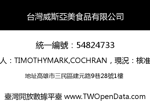 台灣威斯亞美食品有限公司