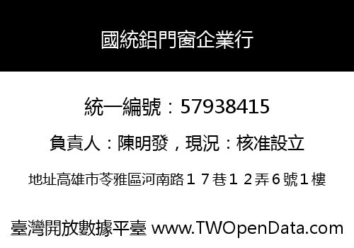 國統鋁門窗企業行
