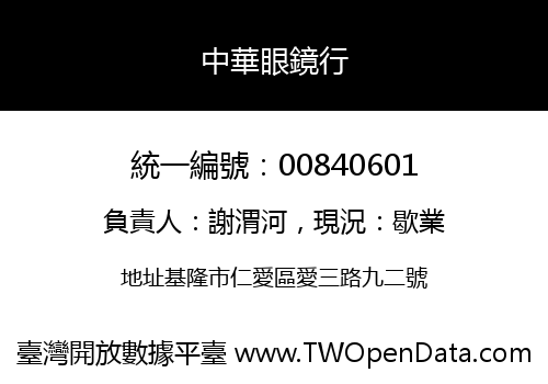 中華眼鏡行