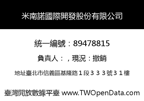 米南諾國際開發股份有限公司