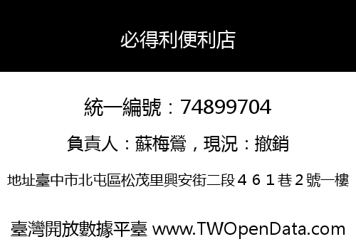 必得利便利店