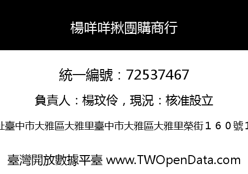 楊咩咩揪團購商行
