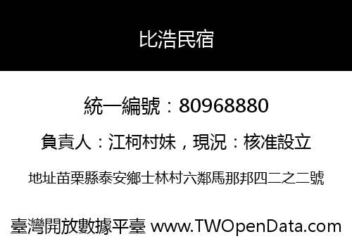 比浩民宿