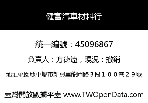 健富汽車材料行