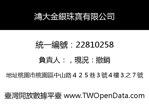 鴻大金銀珠寶有限公司