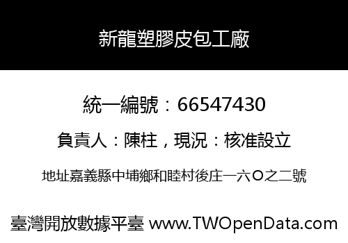 新龍塑膠皮包工廠