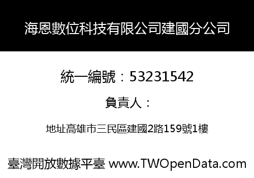 海恩數位科技有限公司建國分公司